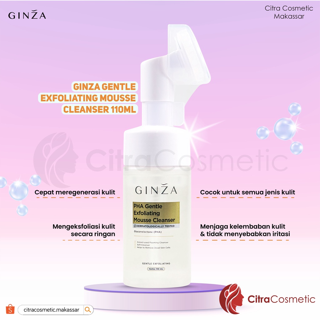 Ginza Mousse Cleanser 110ml Series | Advanced Hyaluronic | Acne Care | Brightening | PHA Gentle Exfoliating