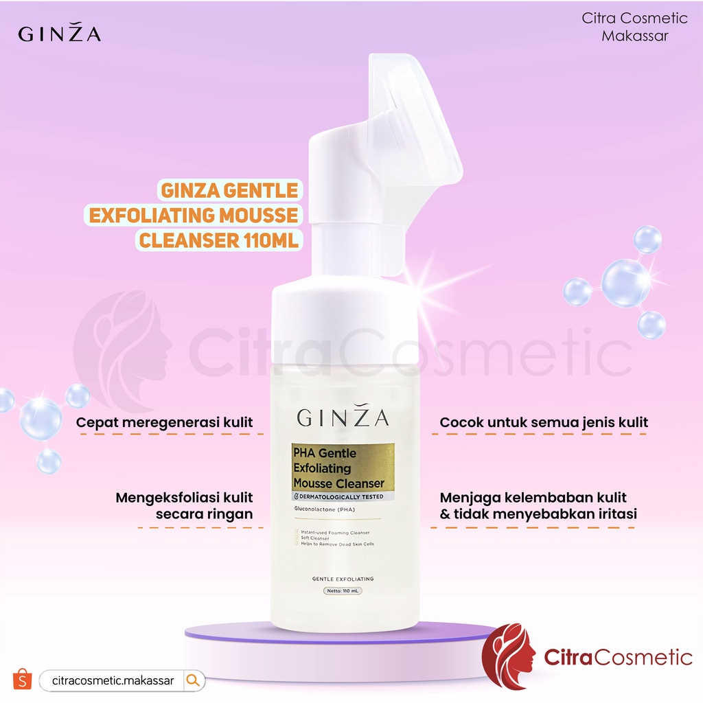 Ginza Mousse Cleanser 110ml Series | Advanced Hyaluronic | Acne Care | Brightening | PHA Gentle Exfoliating