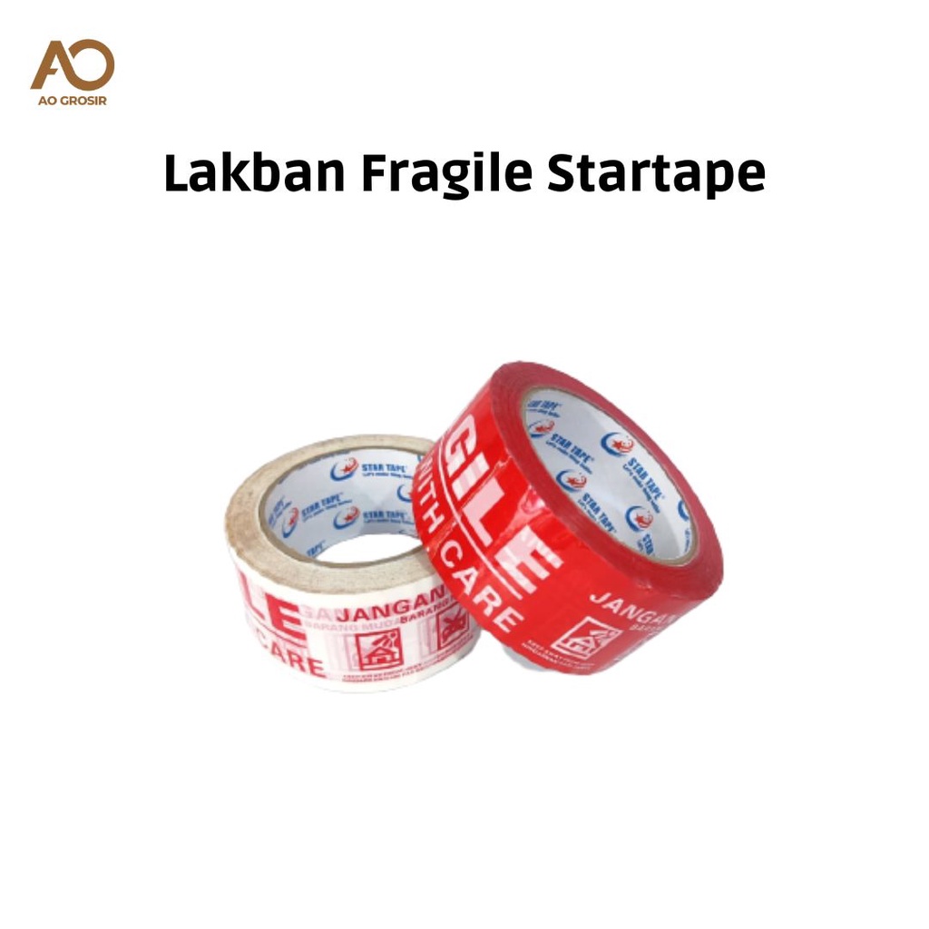 

Lakban Fragile / Isolasi Jangan Dibanting Ukuran 48mm x 100 Yard