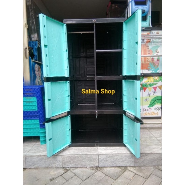 Lemari Plastik Aquose plus kaca gantung