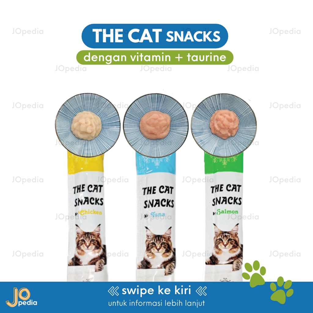 CAT SNACK Kucing Cemilan Makanan Basah Strip Cat Creamy Treats Liquid