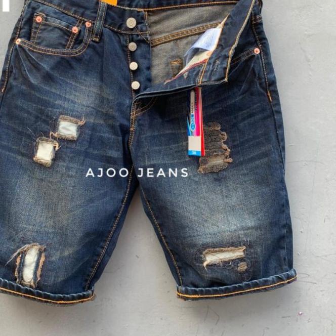 ➲ Celana Pendek Import Pria 501 Sobek Fashion Made In Vietnam 🇻🇳 BestSeller ℮