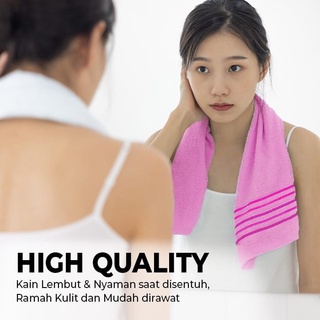 NUZ Handuk Merah Putih Muka /Olahraga/Handuk Cotton Sport Bahan Katun Menyerap Keringat