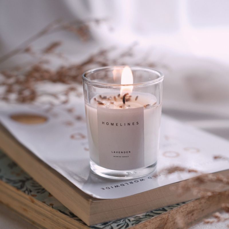 Scented Candle Glass Aesthetic | Lilin Aromaterapi Gelas Dried Flower | Aromateraphy Palm Wax | Aroma Terapi Wangi | Souvenir Wedding/ Pernikahan |  Hampers Gift Box | Pewangi Ruangan