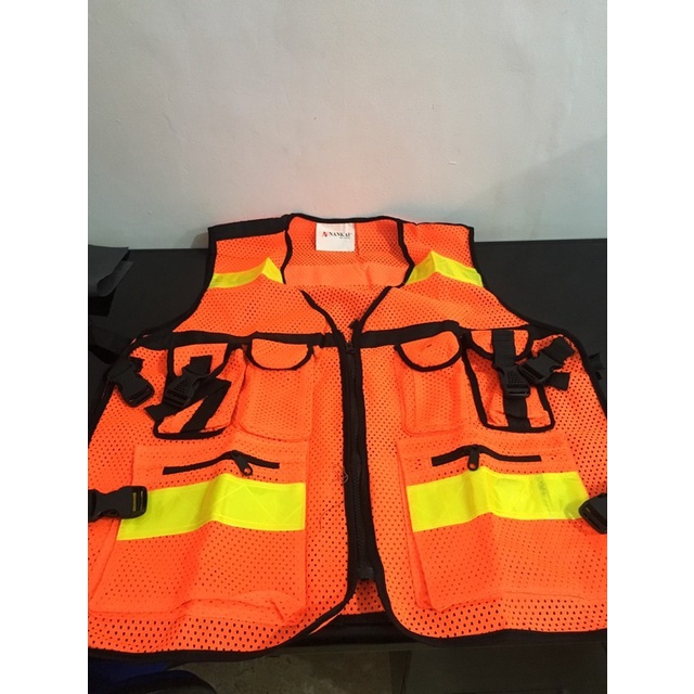 TERMURAH Safety Vest / Rompi proyek jaring 6 kantong Nankai /VEST RAJUT/VEST WANITA/VEST PRIA/VEST