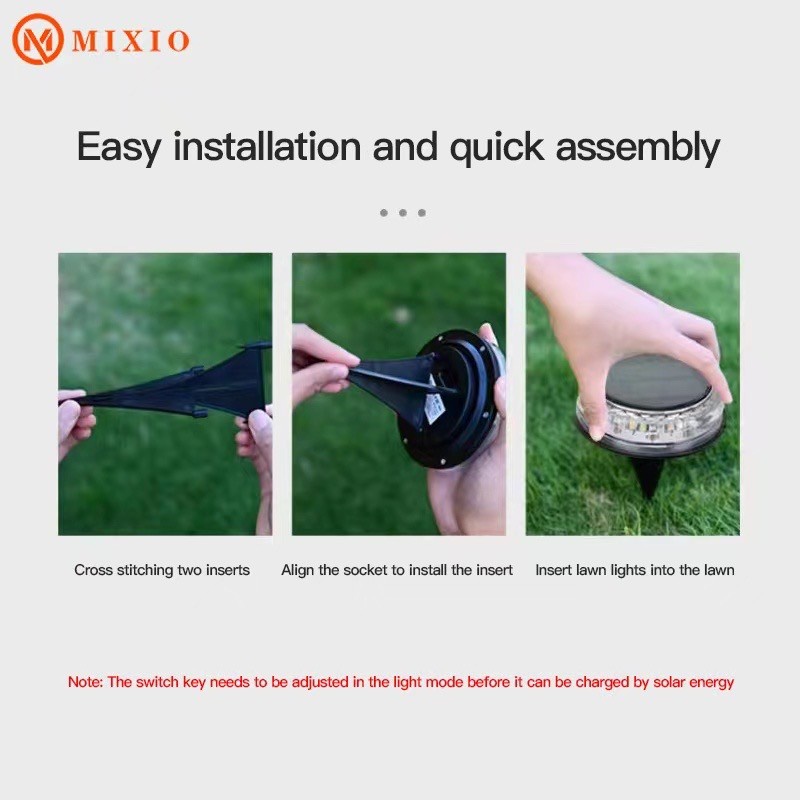 MIXIO - Solar Lawn Light Outdoor Waterproof / Solar Lights Home 4pcs