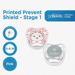 DR.BROWN PREVENT SHIELD SOOTHER-S1 PINK&amp;GRAY 2PK(12014) / EMPENG BAYI