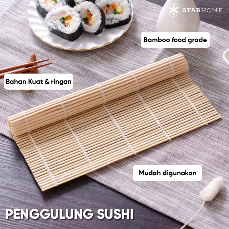 Cetakan Sushi Tikar Gulungan Sushi Gulungan Bambu Sushi Alas Gulung Sushi