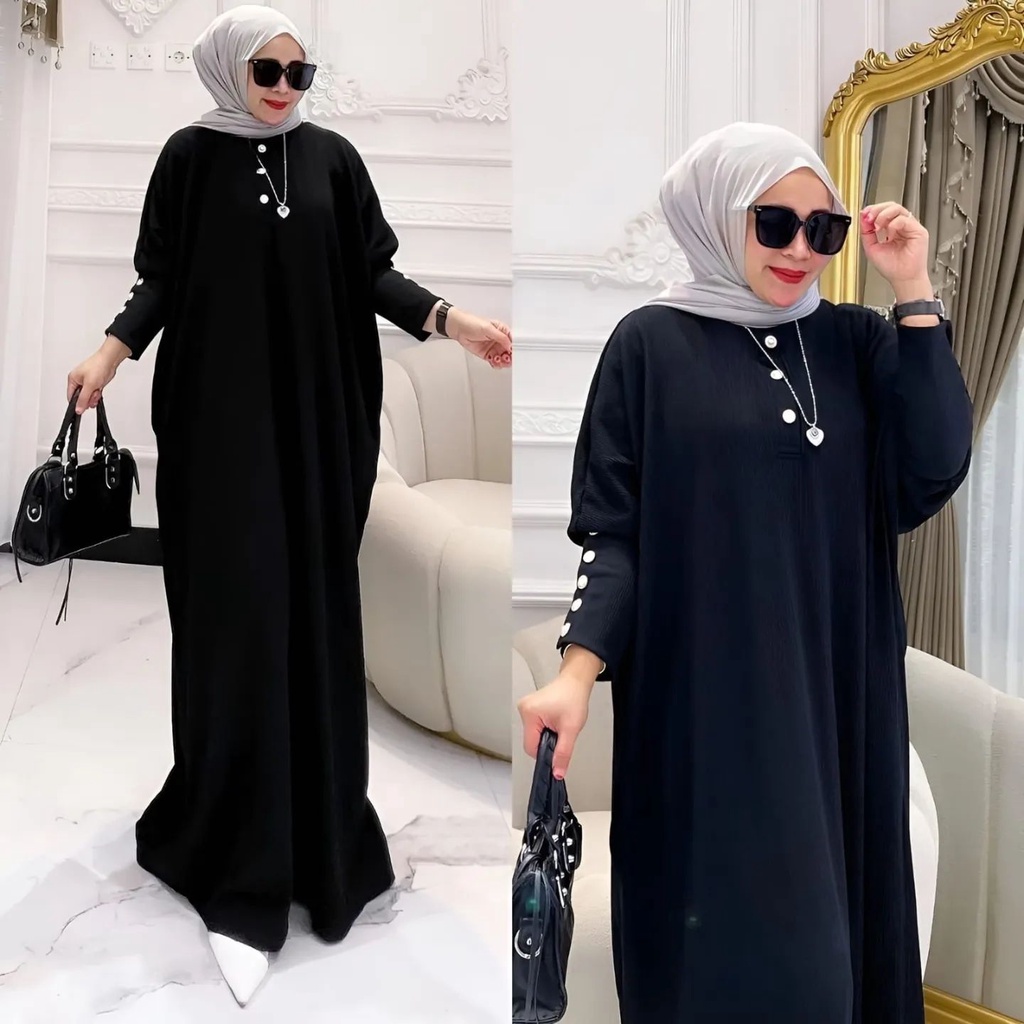 Helwa kaftan - dress kaftan jumbo modern free bross / dress kaftan lebaran / dress kaftan kondangan / dress kaftan jumbo / dress kaftan busui / kaftan simple kancing depan / kaftan simple polos / kaftan jumbo ld 120 / kaftan lebaran / kaftan putih