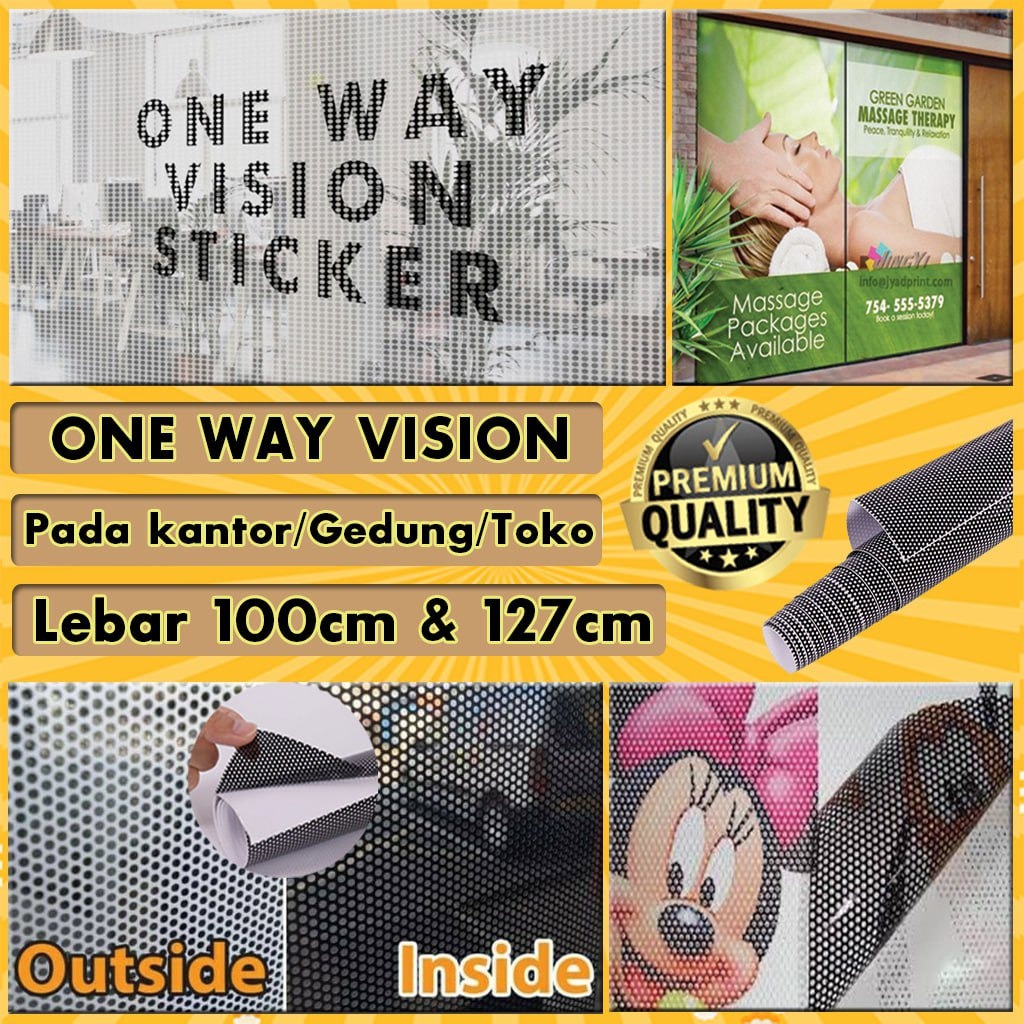 Sticker Oneway Vision Sticker kaca mobil sticker kaca Branding