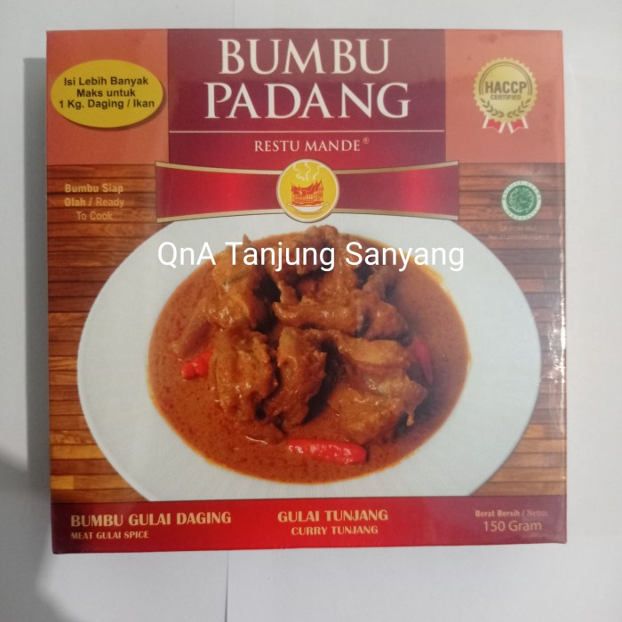 

Bumbu Padang Restu Mande Rendang Gulai Bumbu Bakar 150Gr 053