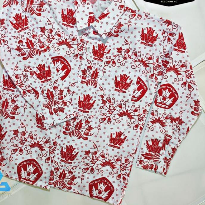 ◌ Batik SD merah lengan panjang perempuan laki-laki kelas 1-6 ✷