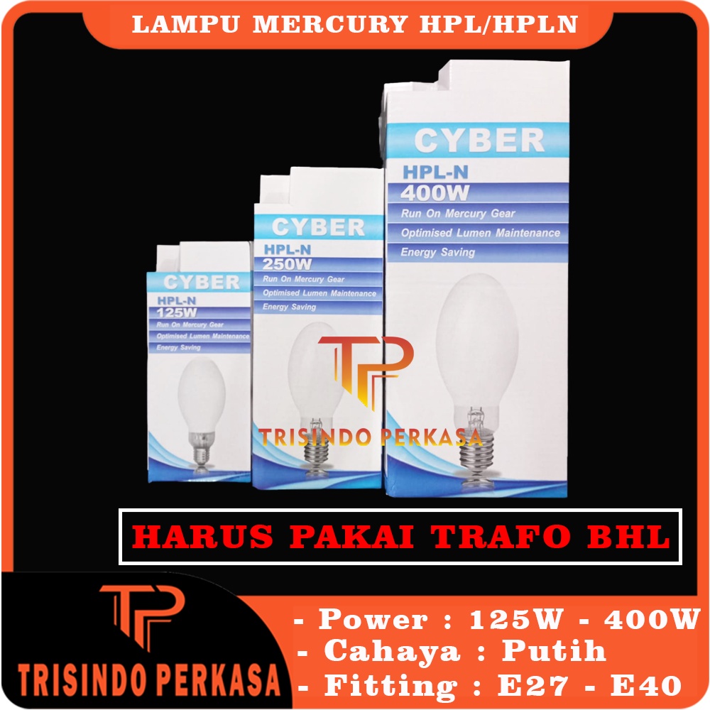 Lampu Mercury HPL / HPL-N / HPLN 250W 250 watt E40 HG Bola Lampu Jalan