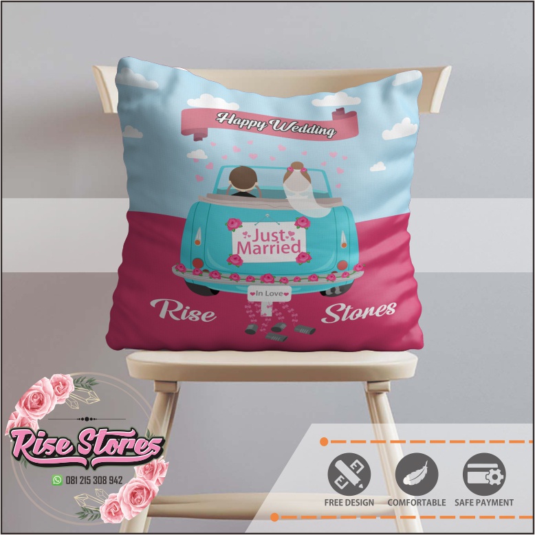 Bantal custom foto / Bantal kado / Bantal wedding / bantal full print