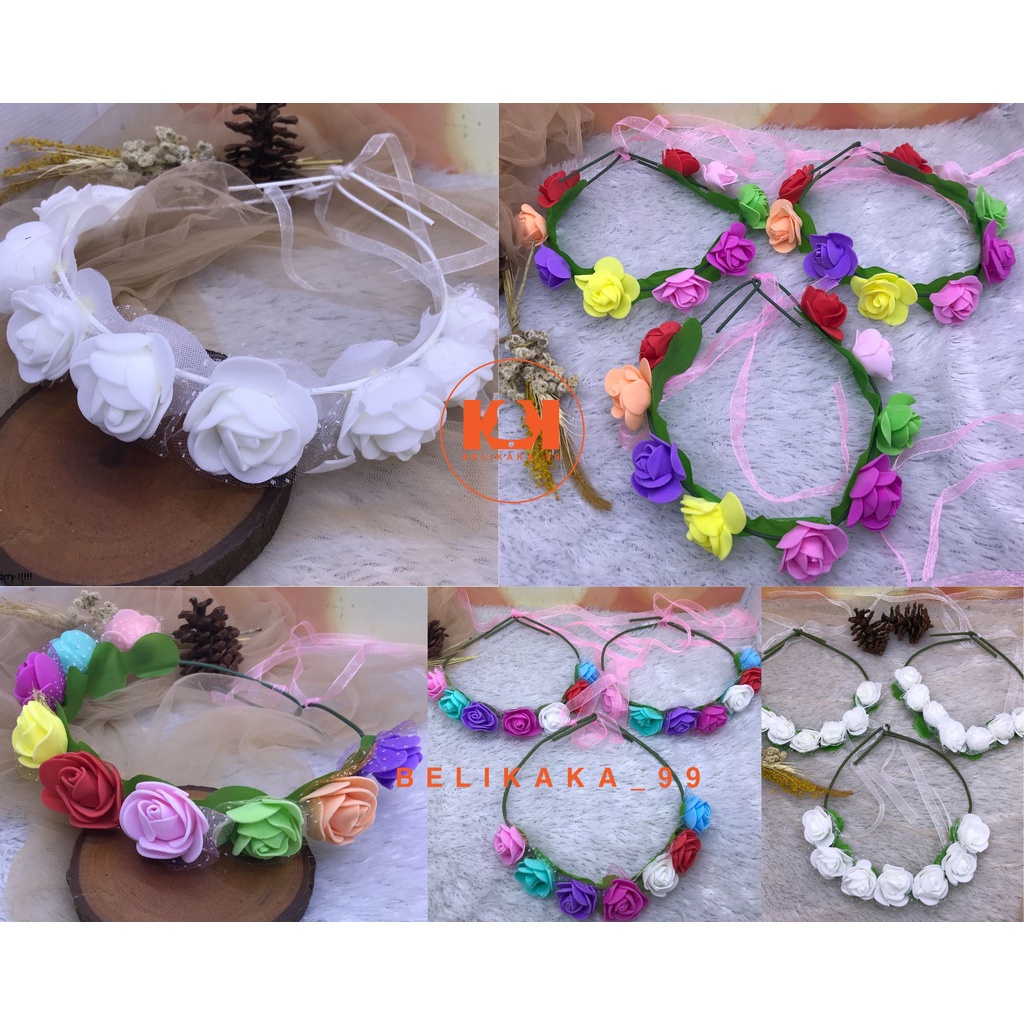 BANDO FLOWER CROWN / BANDO MAHKOTA BUNGA LINGKAR / BANDO BUNGA LINGKAR / FLOWERCROWN / BANDO CANTIK