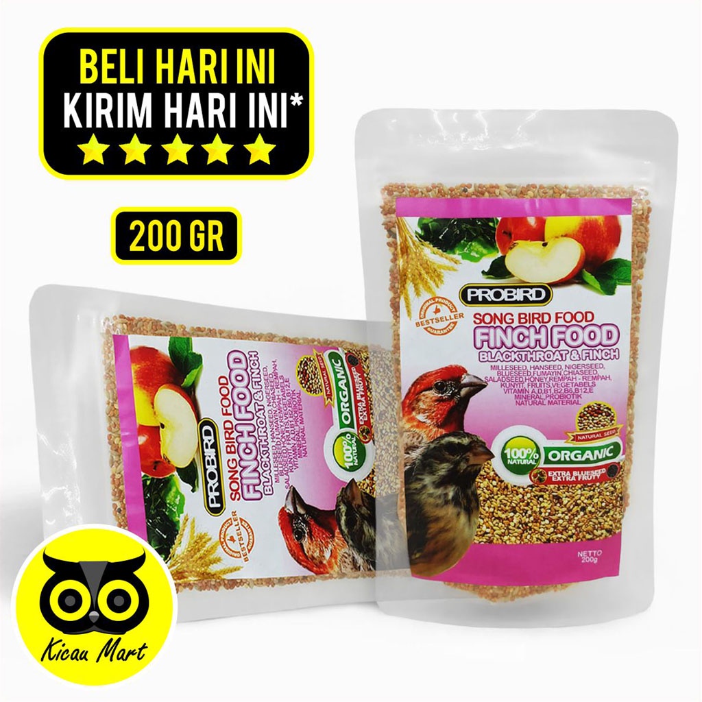 PAKAN MAKANAN HARIAN BURUNG KENARI BLACKTHROAT MILET MILLET SONG BIRD FINCH FOOD PROBIRD PFCFDSR