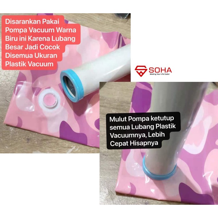 MVS-12 Alat Pompa Tangan Manual Vacuum Bag Pump Kantong Vakum Baju