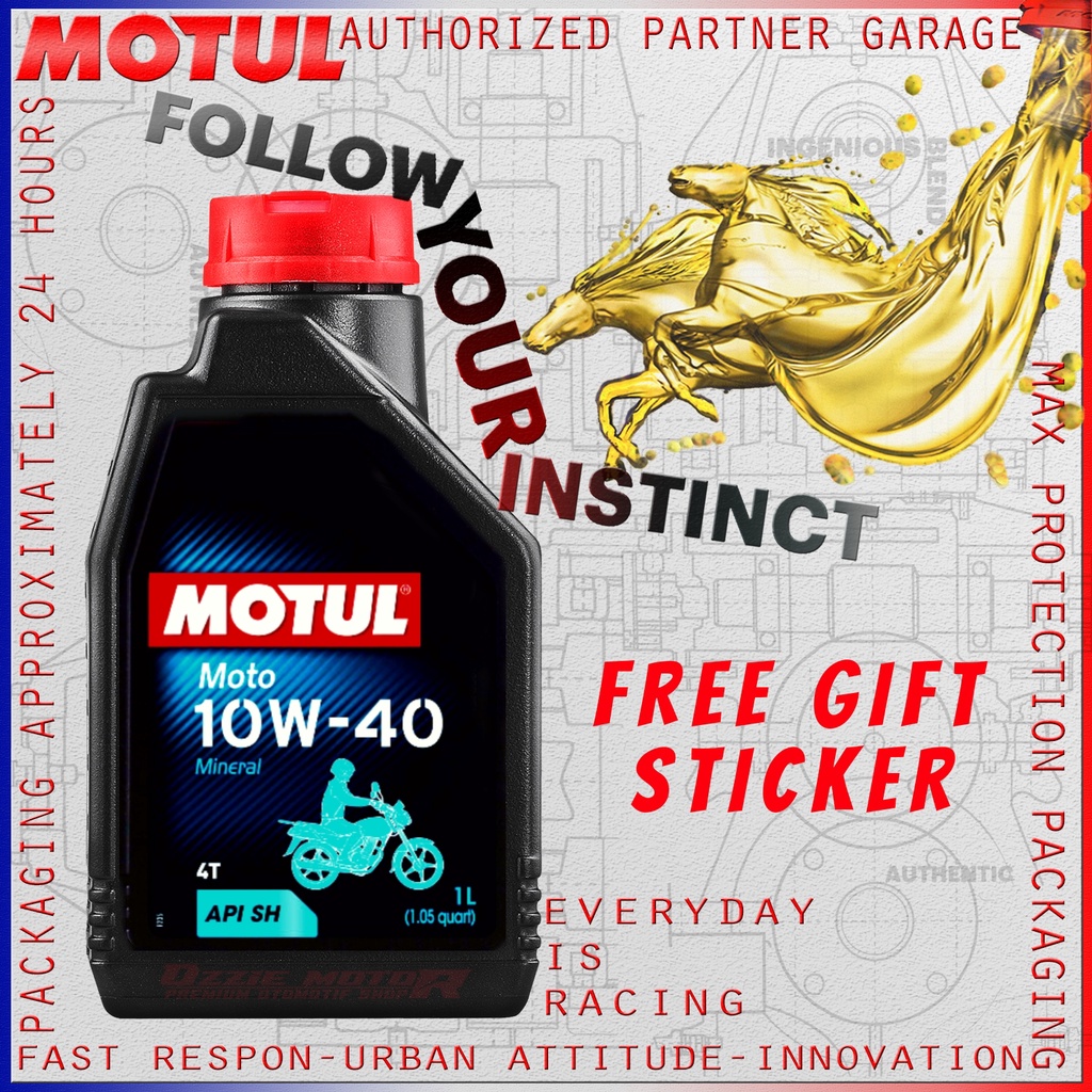 MOTUL MOTO 10W40 1L OLI MOTOR IMPORT ORIGINAL