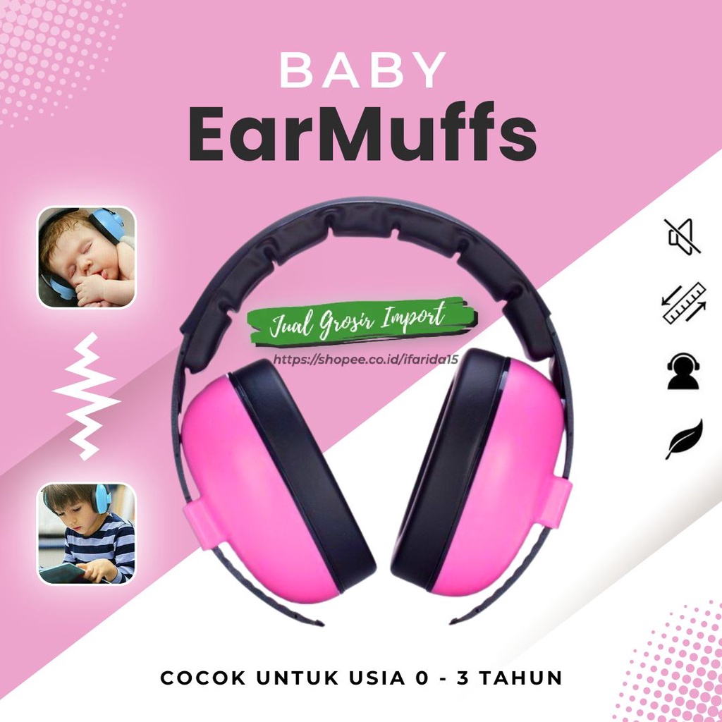 Earmuffs Baby Pelindung Telinga Anak Bayi Peredam Suara Dari Kebisingan