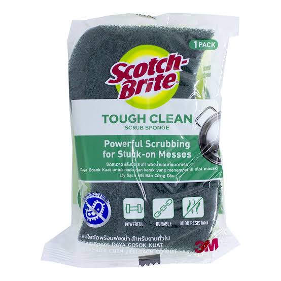 Scotch Brite Tough Clean Scrub Pad Sabut Hijau Cuci Piring