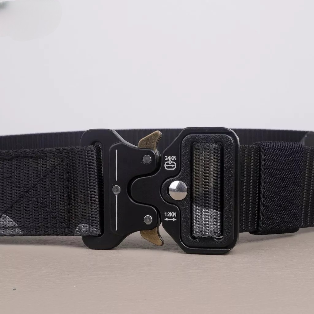 IKAT PINGGANG NYLON CANVAS POLOS LORENG / SABUK PRIA NYLON POLOS LORENG / GESPER NYLON CANVAS / TACTICAL MILITARY - MC-NJY / MC-NGM-40