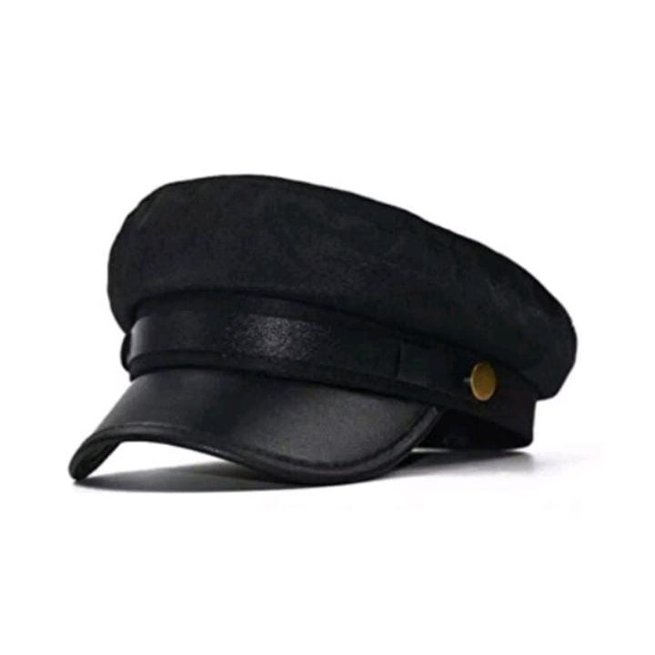 Topi Pria Wanita Baret Sailorman Terbaru / Leather Cap / Cadet Military / Topi Vintage Newsboy / Topi Pelaut