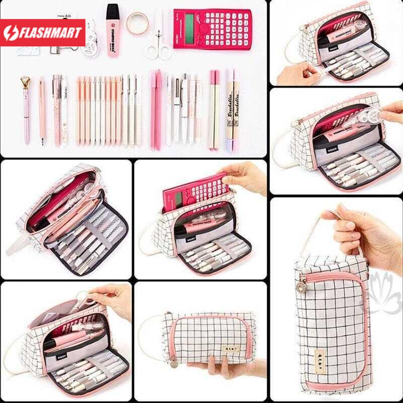 Flashmart Tempat Pensil Pencil Case Pouch Stationery - YN317