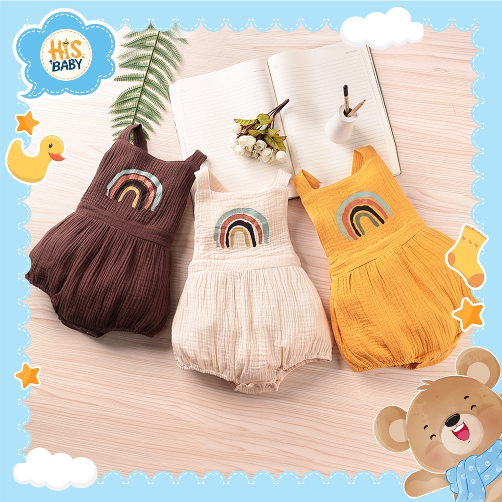 His Baby (F19) Newborn-1 Tahun Bodysuit/Romper Kutung Bayi Cewek & Anak Perempuan Baju Bayi Seksi