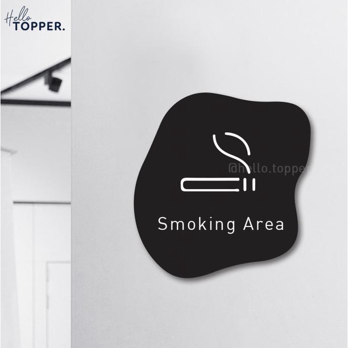 

Terbaru !!! Smoking Area Sign Board Akrilik Print Signage Acrylic