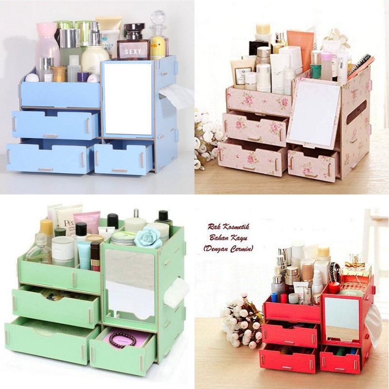 CUCI GUDANG Rak Make Up Multi Fungsi Serbaguna Lemari mini Kosmetik Storage Mini Cosmetic Storage Drawer Rak Kosmetik Mini Cosmetic Storage Mini Kotak Penyimpanan Makeup Oragnizer free bubble untuk packing