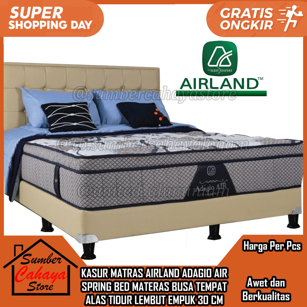 [Kargo] SPRINGBED AIRLAND ADAGIO AIR MATRAS MATERAS KASUR SPRING BED PILLOW TEMPAT TIDUR ALAS BUSA L