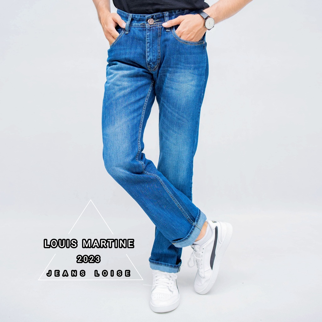 Celana Jeans Pria Louis Martine Original Reguler Fit Model Terbaru Size 28-38 Denim Jins Loiss Cowok