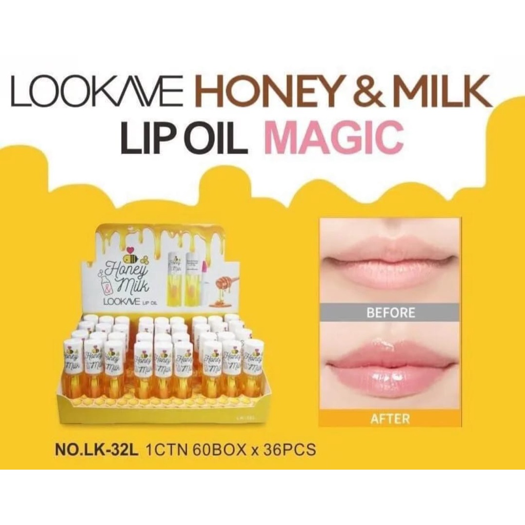 [3 PCS] Lip Oil Mila Color Lookave Honey Mini