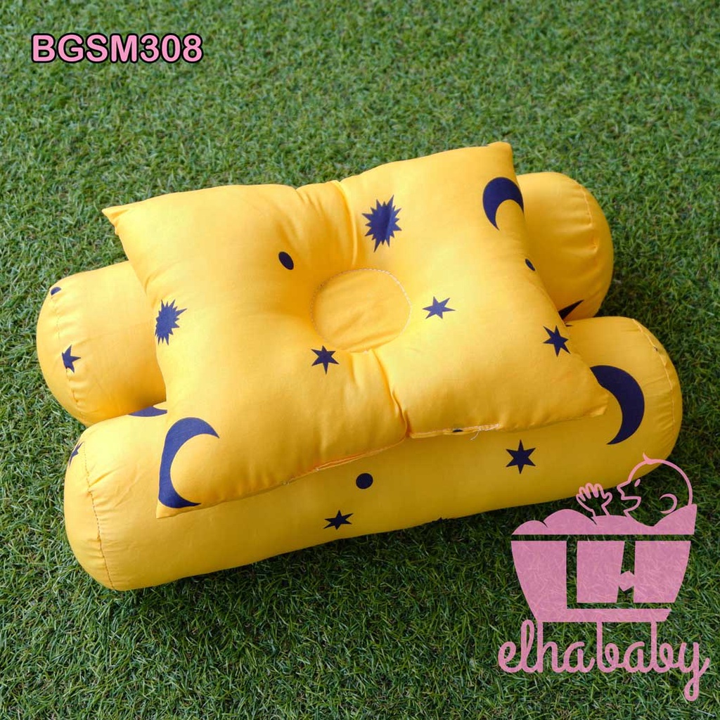 Paket bantal dan guling bayi elha baby empuk nyaman untuk tidur anak elhababy