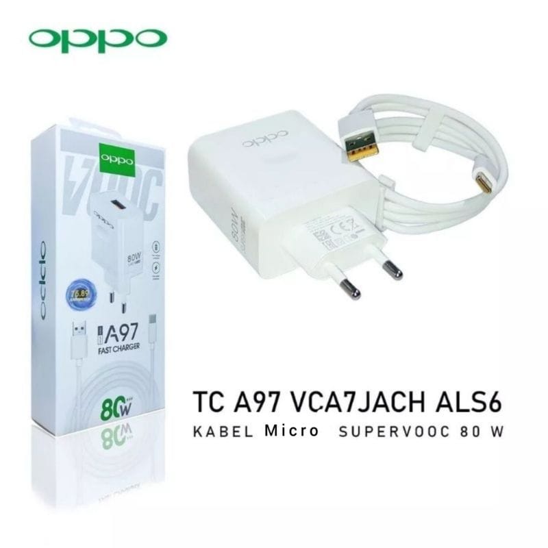 Travel Charger OPPO A97 80W USB Micro SUPERVOOC Casan OPPO A97 80W USB Android Micro TC OPPO A97 USB