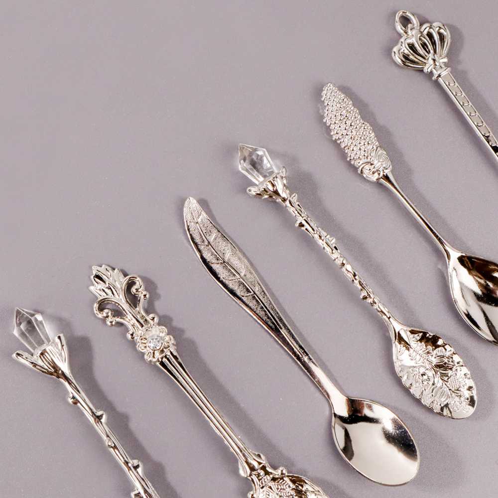 (BISA COD) FTIHSHP JYC Set Sendok Garpu Teh Vintage Teaspoon Fork Royal Style - LTA057