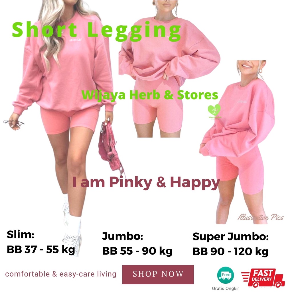 [Outfits] Legging Pendek Size Slim &amp; Jumbo / Short Pants / Leging / Shot / Strit / Setrit / Sot