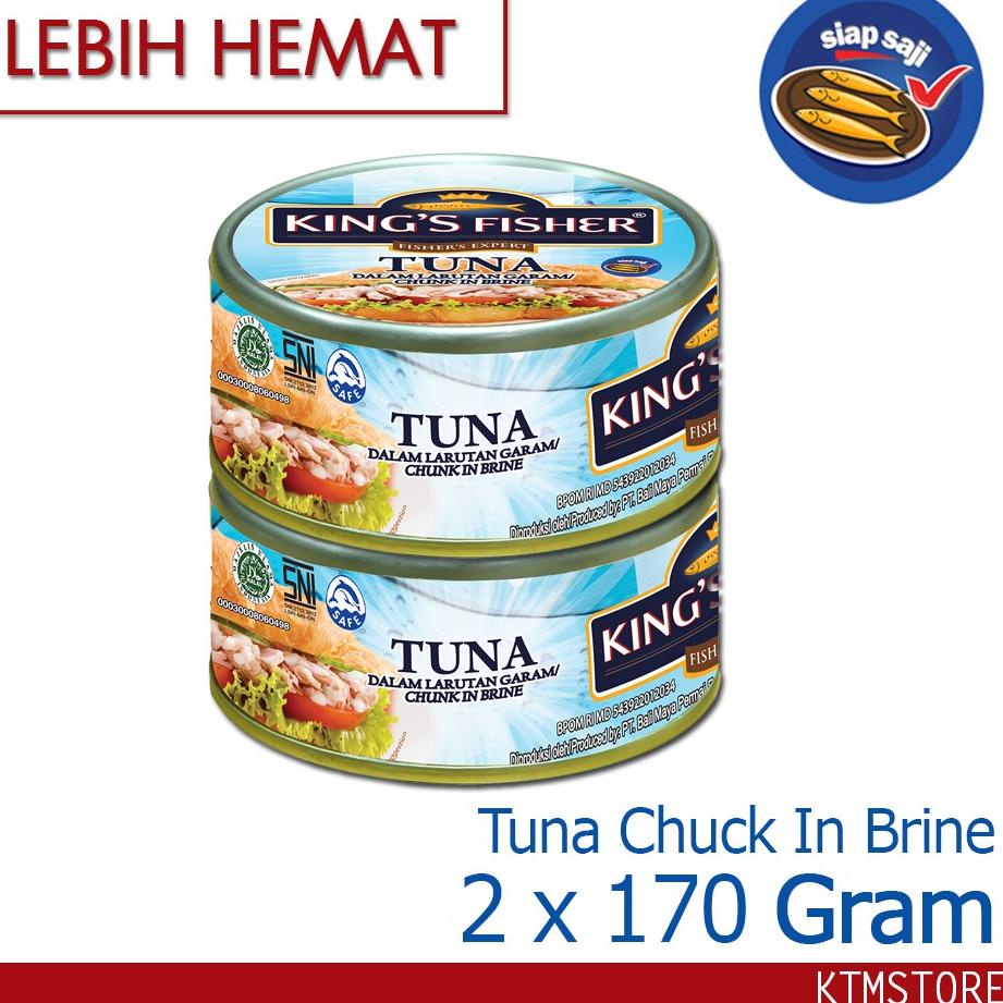 

Serba baru Paket 2 pcs King's Fisher Tuna dalam Air Garam Tuna in Brine Daging Tuna Makanan Kaleng 170 g