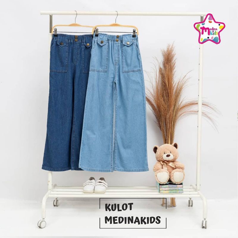 Celana Jeans Anak Perempuan Kulot Medina Kids Celana Panjang Jeans Anak Murah Size 8-16