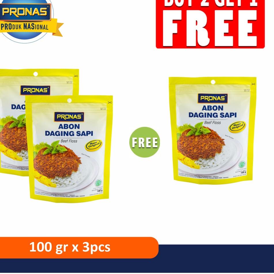 

☊ PRONAS Abon Original 100 gr Buy 2 Get 1 ➯