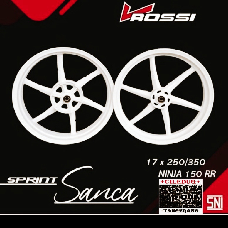 Velg Racing VRossi Ninja 150RR Sprint Sanca 1Set (Depan+Belakang) Model RCB