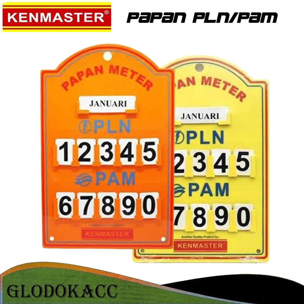 Papan Meter PLN PAM Board Meteran Bulanan / Kenmaster Papan Stand Meter