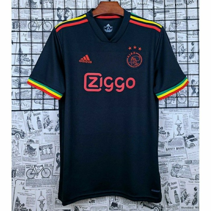 jersey  JERSEY BAJU BOLA AJAX_ 3RD SPECIAL BOB MARLEY 2021/2022 GRADE ORI - S(M4T4) Jersey Futsal Je