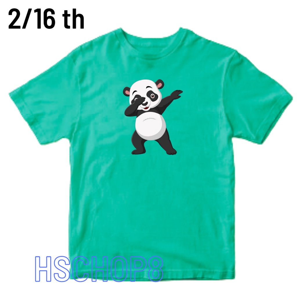 Kaos Anak Panda Tengah Ideal Laki Laki Perempuan Usia 2-16th Unisex Cowok Cewek