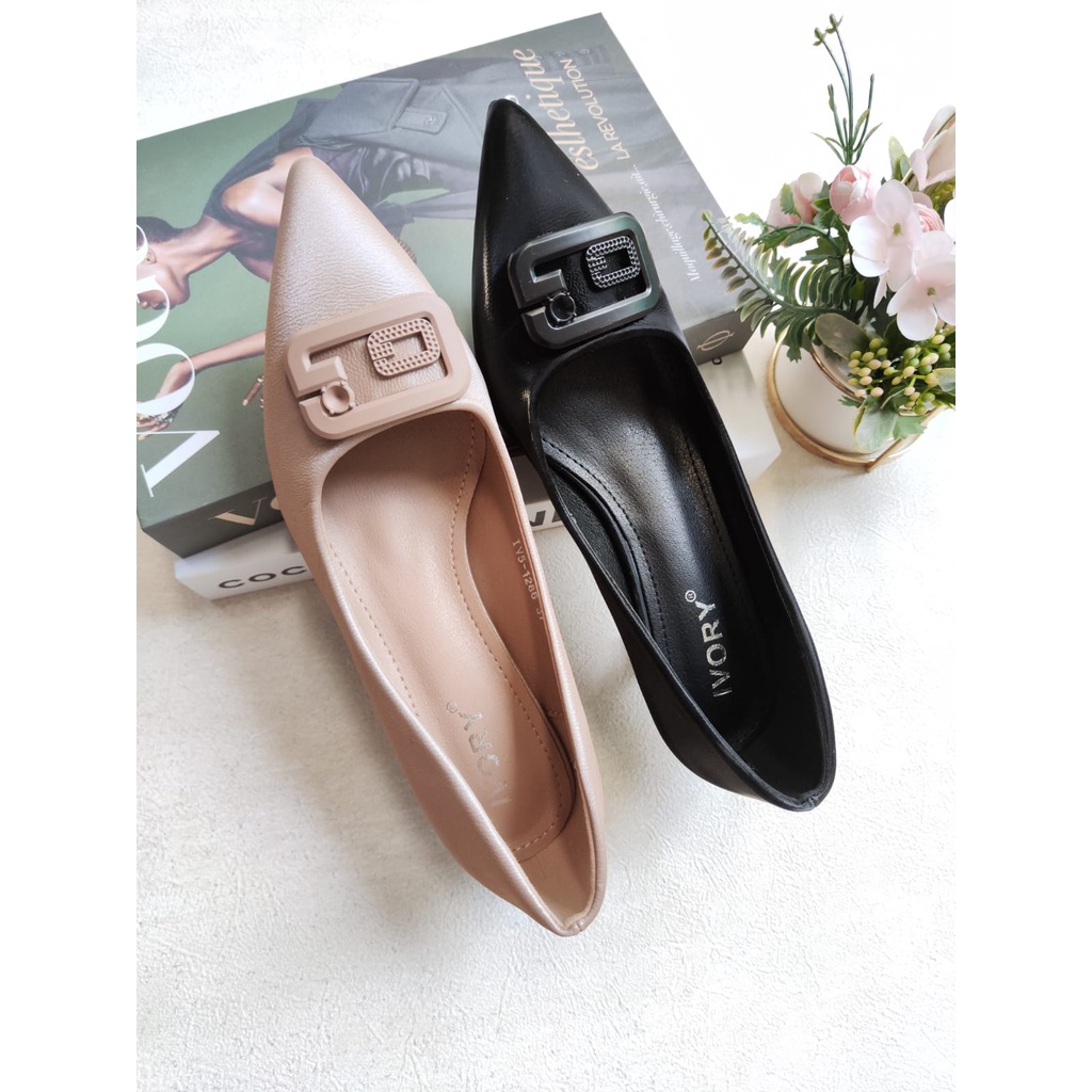 IVORY Sepatu Wanita High Heels Pantofel Kerja Formal IV5-1266