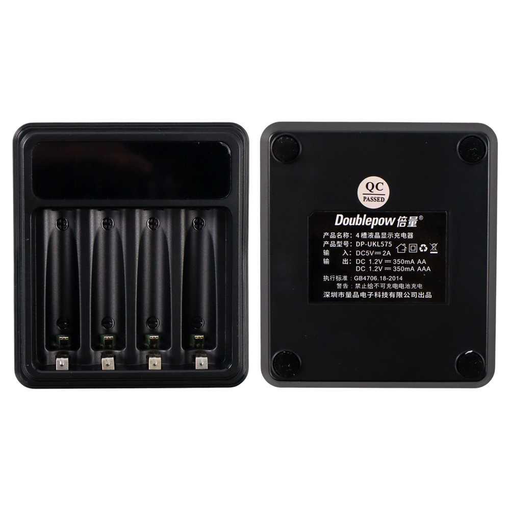 Doublepow Charger Baterai 4 slot AA/AAA Ni-MH Battery 1.2V - UK-L575 - Black