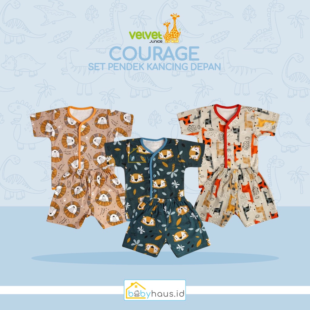 VELVET JUNIOR - COURAGE SET PENDEK KANCING DEPAN