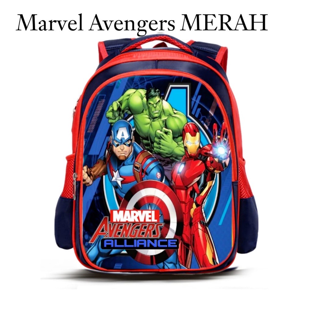 PROMO SALE 10.10 - TAS SEKOLAH TK-SD ANAK LAKI-LAKI TAS RANSEL MARVEL AVENGERS ANIMA SUPERHERO | RANSEL PUNGGUNG ANAK SEKOLAH | RANSEL IRONMAN/CAPTAIN AMERICA - RANSEL REMAJA/PRIA/ANAK-ANAK