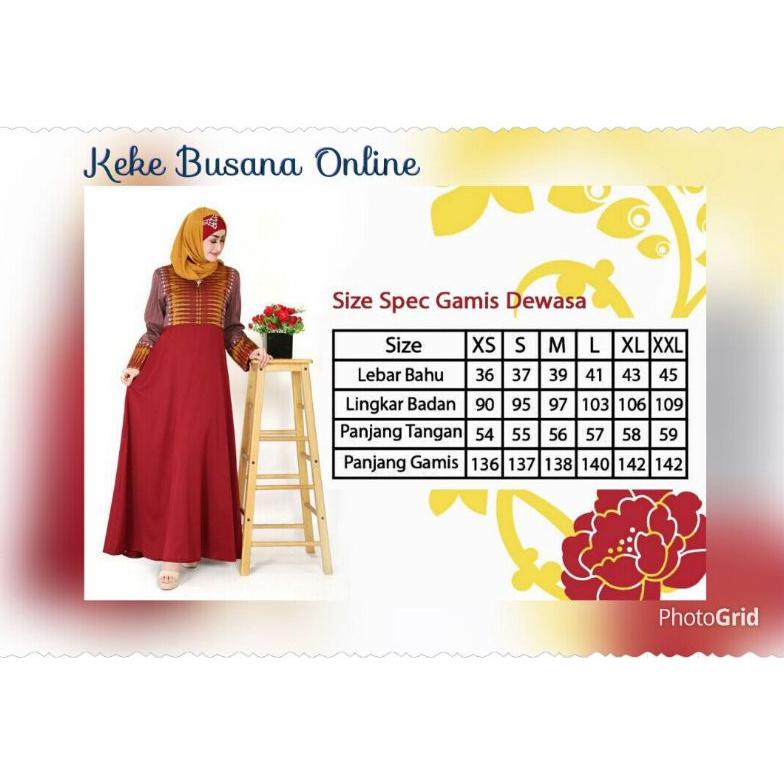 Terbaru Gamis Dewasa Keke ~ Daliya Dress ( GDK 2118 ) ~ Murah
