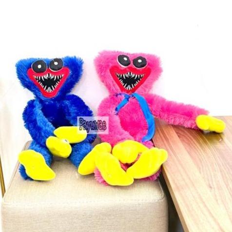 BONEKA HUGGY WUGGY TINGGI 43CM KAIN BULU HALUS GIGI DAN MATA TIMBUL